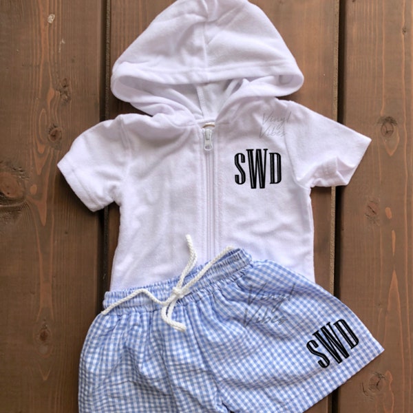 Monogrammed Boy Swimsuit Etsy