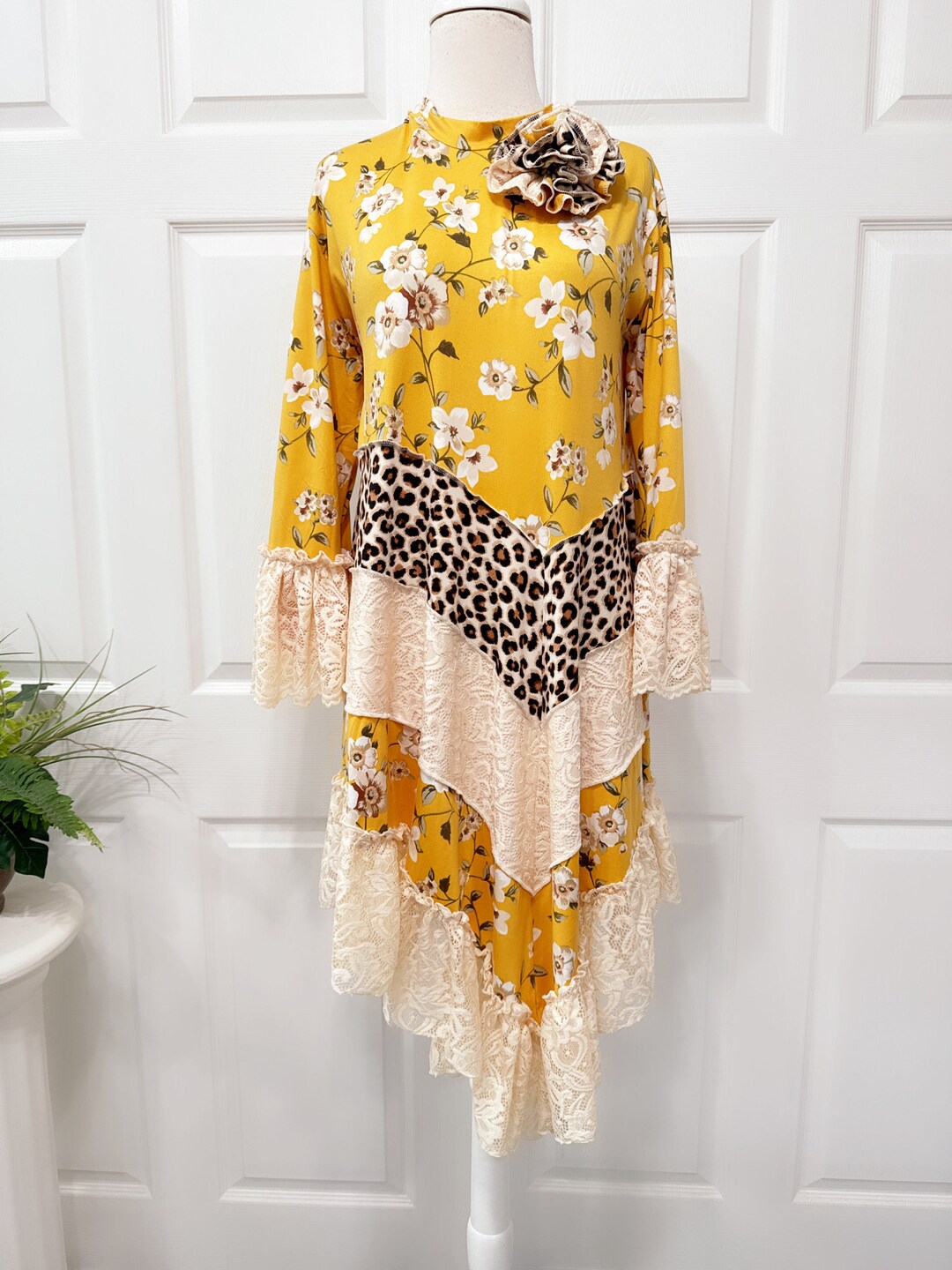 Mustard Floral Top And Bottom Set main image 0