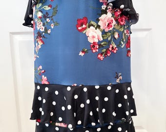 Matching skirt for the blue floral one of a kind top