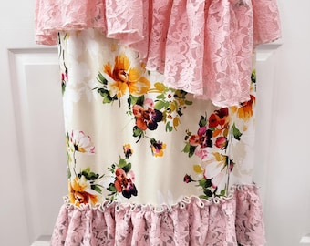 Matching skirt for the cream and blush floral one of a kind top