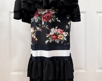 Matching skirt for the black floral one of a kind top