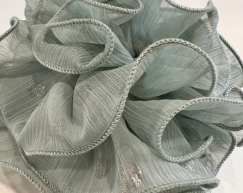 Sage Large flower brooch