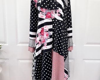 Patchwork pink floral One of a Kind top