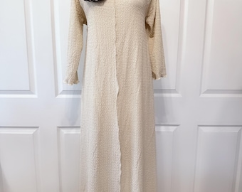 Ivory Textured Knit Dress - Custom Length
