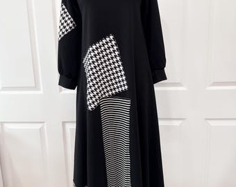 Madeline Black and white Dress