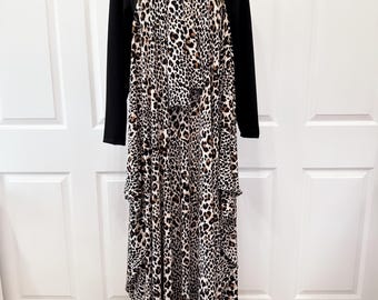 Handmade Leopard Print Long Dress: Elegant Special Occasion Dress
