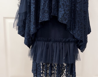 Matching skirt for the navy lace/tulle one of a kind top