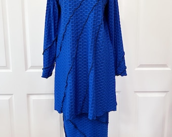 Honeycomb decorative stitching tunic top