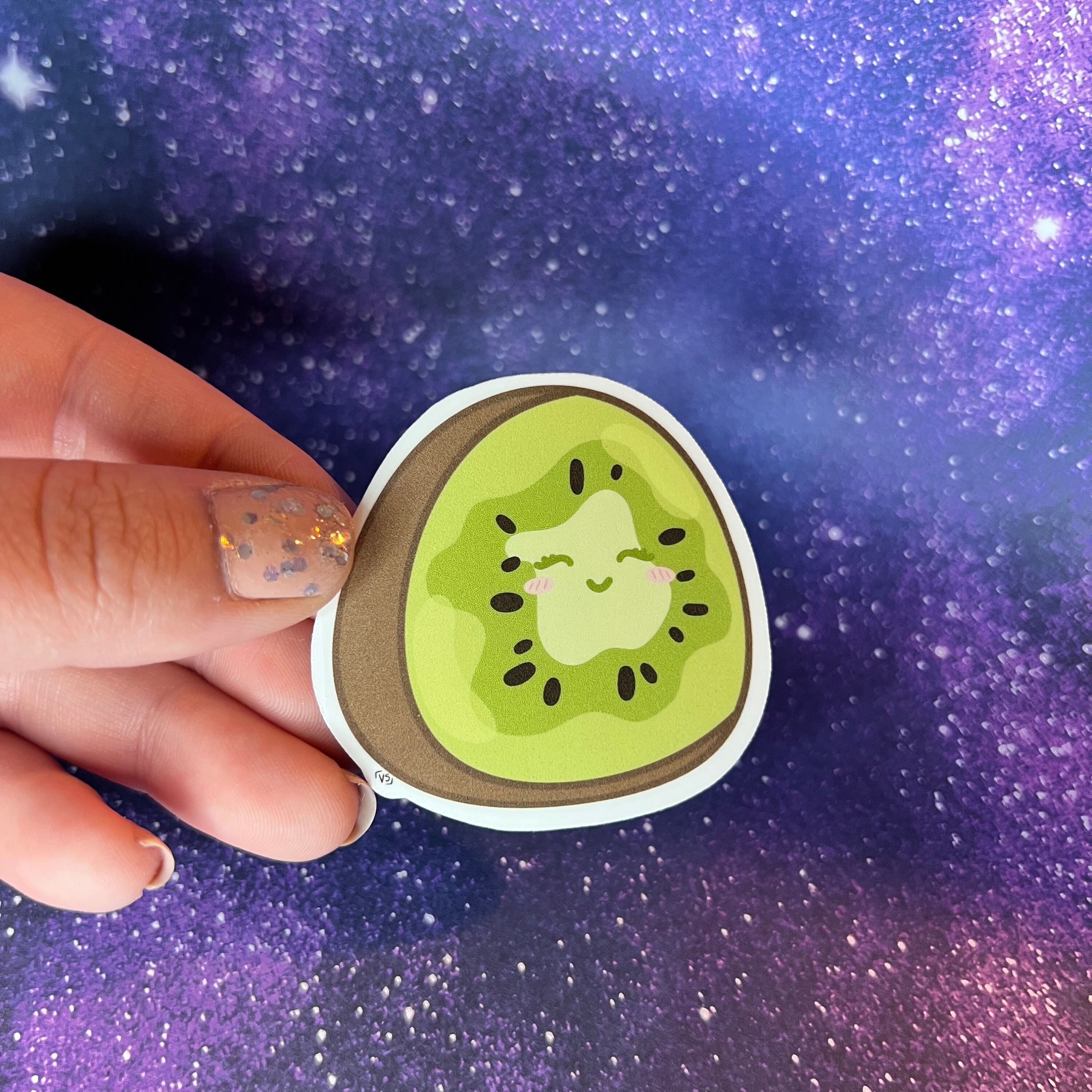 Kiwi Clear/glossy Water Resistant Sticker - Etsy