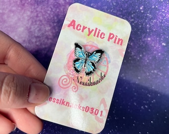 Blue Butterfly Pin