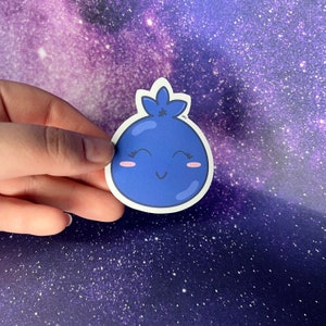 Blueberry Clear/Glossy Water Resistant Sticker