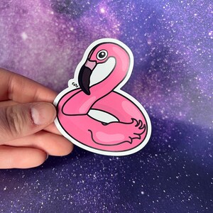 Flamingo Pool Floatie Waterproof Sticker
