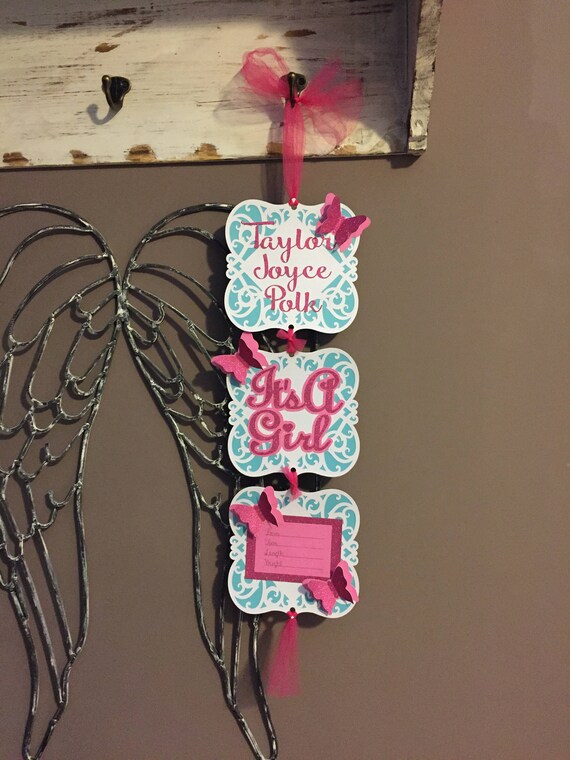 Hospital Door Announcement Butterfly Hospital Door Hanger Etsy