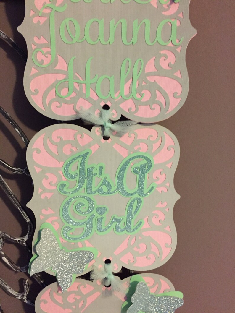 Hospital Door Announcement Butterfly Hospital Door Hanger Etsy