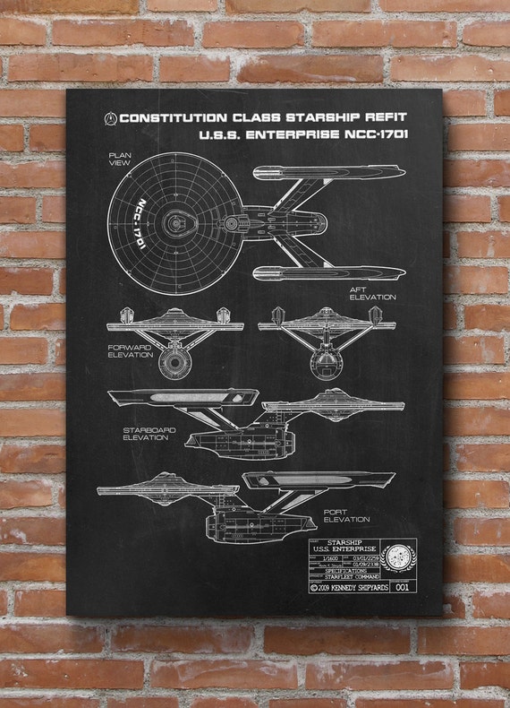 Star Trek Patent Print Starship Space Poster Image 0