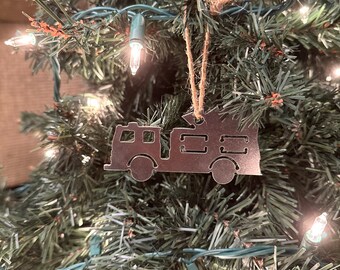 Firetruck with Tree Ornament