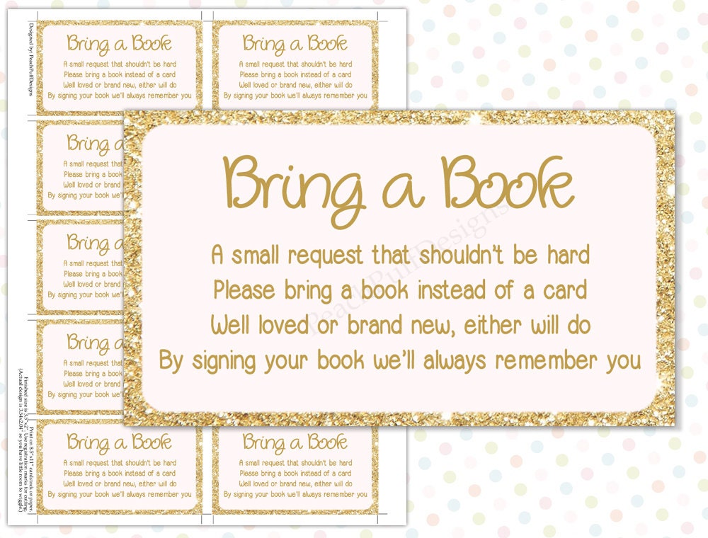Accomplished image with regard to bring a book instead of a card free printable Divine image with bring a book instead of a card free printable