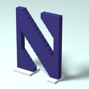 Northwestern Wildcats Brick Logo with Printed Color Guide!