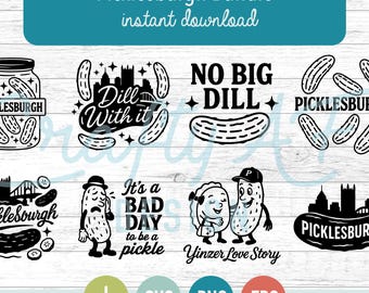 Picklesburgh Pittsburgh SVG Bundle: 8 Cutting Files for Cricut (Instant Download