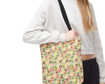 Cream Pittsburgh Tailgate Pattern Tote Bag | All-Over Print