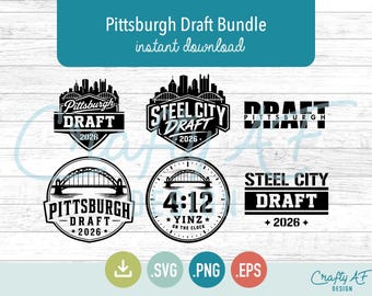 Pittsburgh DRAFT SVG Bundle: Cricut Crafting Designs (Digital Download)