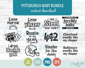 Pittsburgh Baby SVG Bundle: 12 Designs for Cricut (Digital Download)
