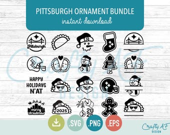 Pittsburgh Ornament SVG Bundle: 20 Designs for Cricut (Digital Download)