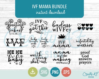 IVF Mama SVG Bundle: 12 Designs für Cricut (Digitaler Download)