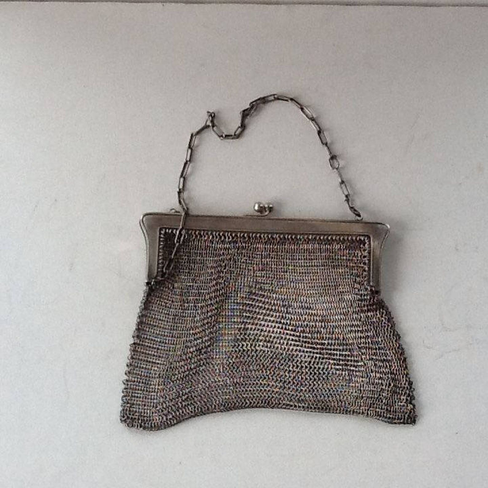 Vintage Chainmail Purse / Victorian Chainmail Purse / Early 1900's ...