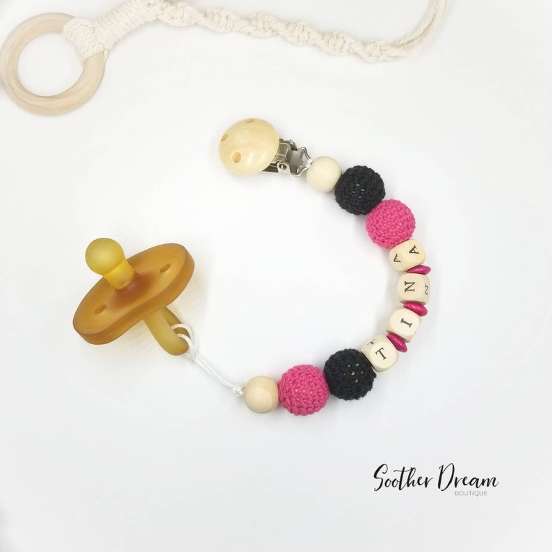 personalised dummy clip with mam adapter