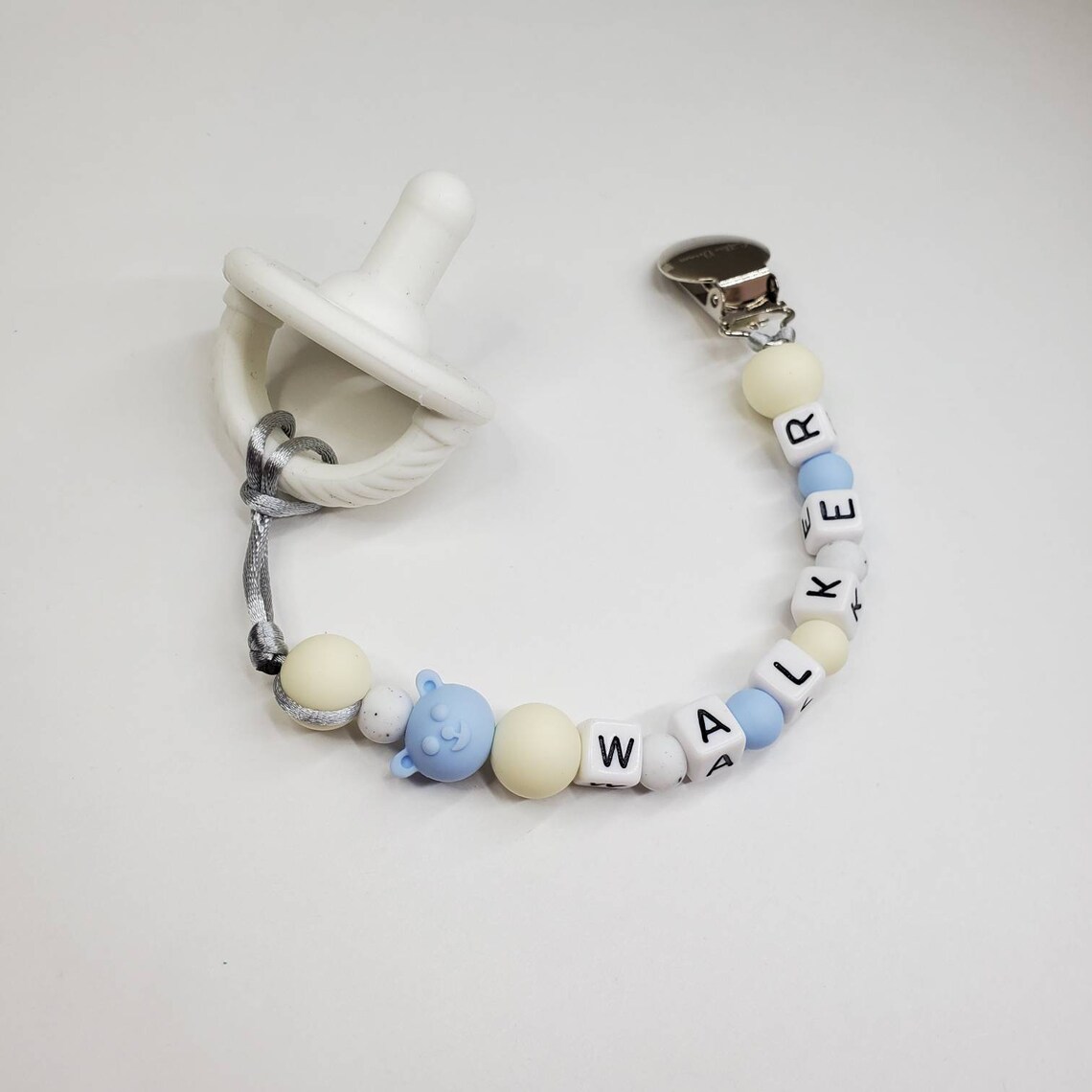 Pacifier clip holder personalized with babies name custom Etsy