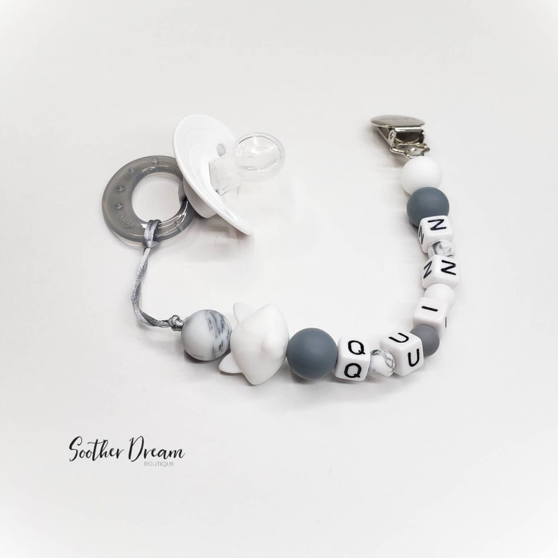 Fox Pacifier clip holder personalized Soother chain custom Etsy