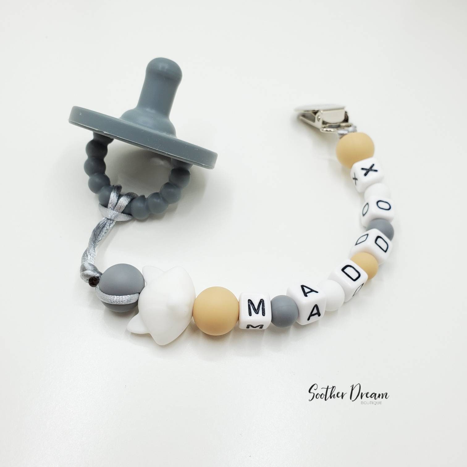 Fox Pacifier clip holder personalized Soother chain custom Etsy