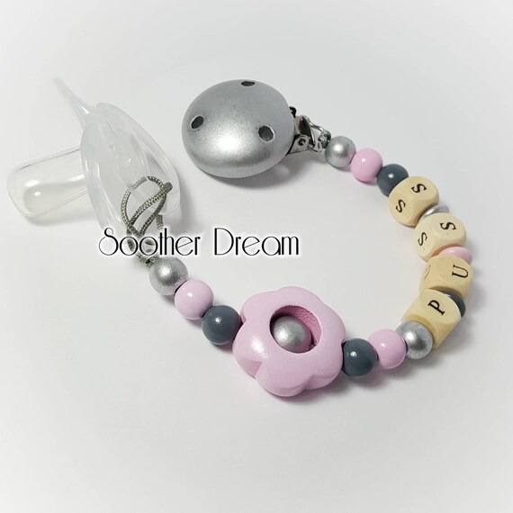 Items similar to Personalized Pacifier holder, Pacifier Clip, custom