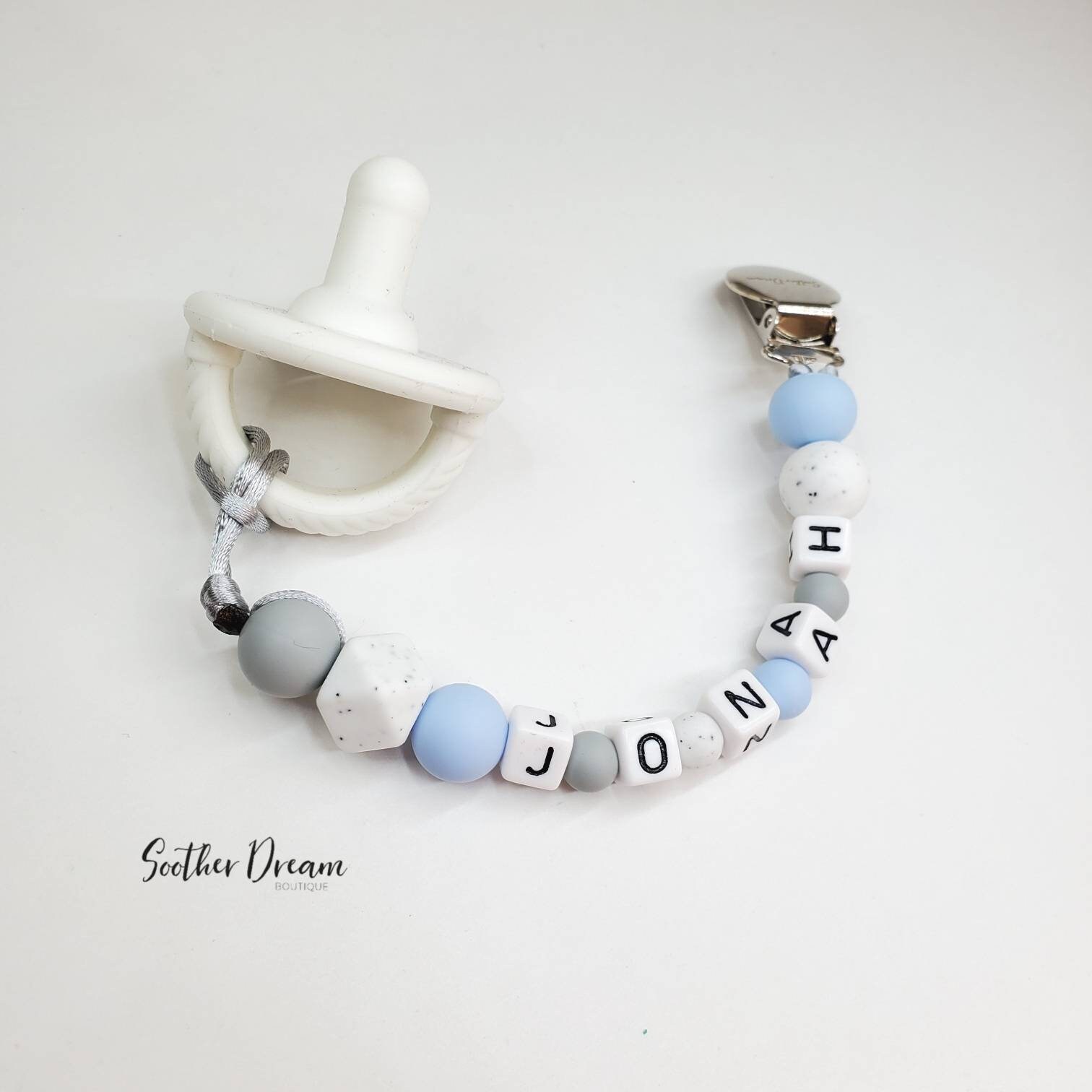 Silicone Personalized Pacifier clip Soother chain Pacifier Etsy
