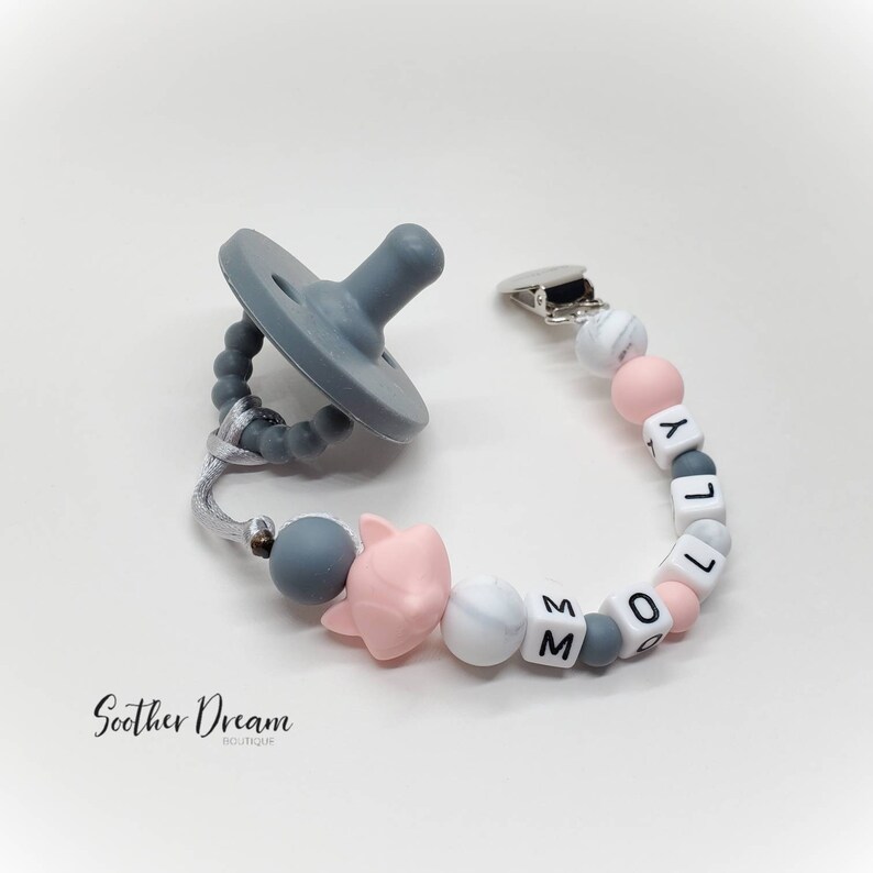 Fox Pacifier Clip Holder Personalized Soother Chain Custom Etsy Canada
