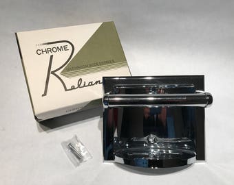 Vintage Reliance Recessed Soap and Grab Bar Bath Accessory