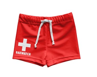 Zwemshorts voor jongens, zwembroek voor kinderen, zwembroek voor jongens, Euro-zwembroek voor jongens, strandshorts voor kinderen, shorts voor jongens, badpak voor jongens, Baywatch-short voor badmeesters