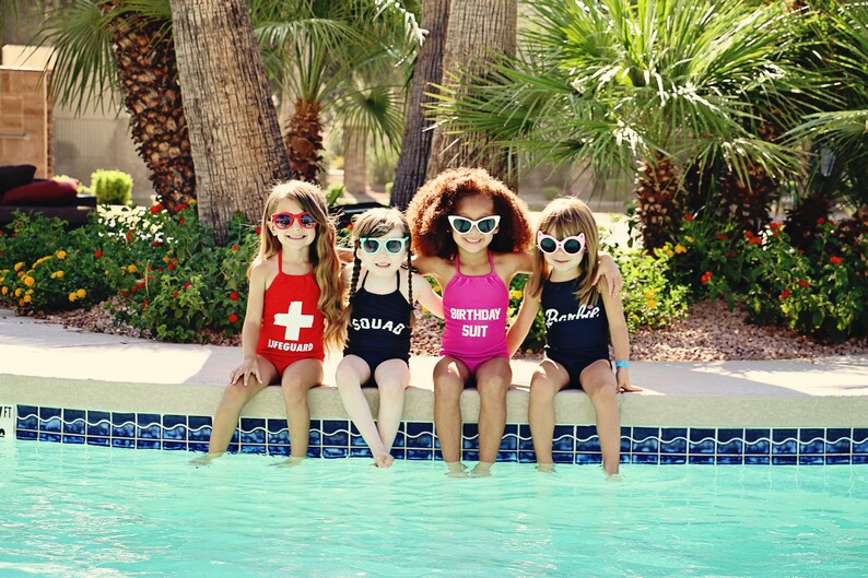 Girls One Piece Swimsuit Toddler Bathing Suit Lifeguard Etsy UK