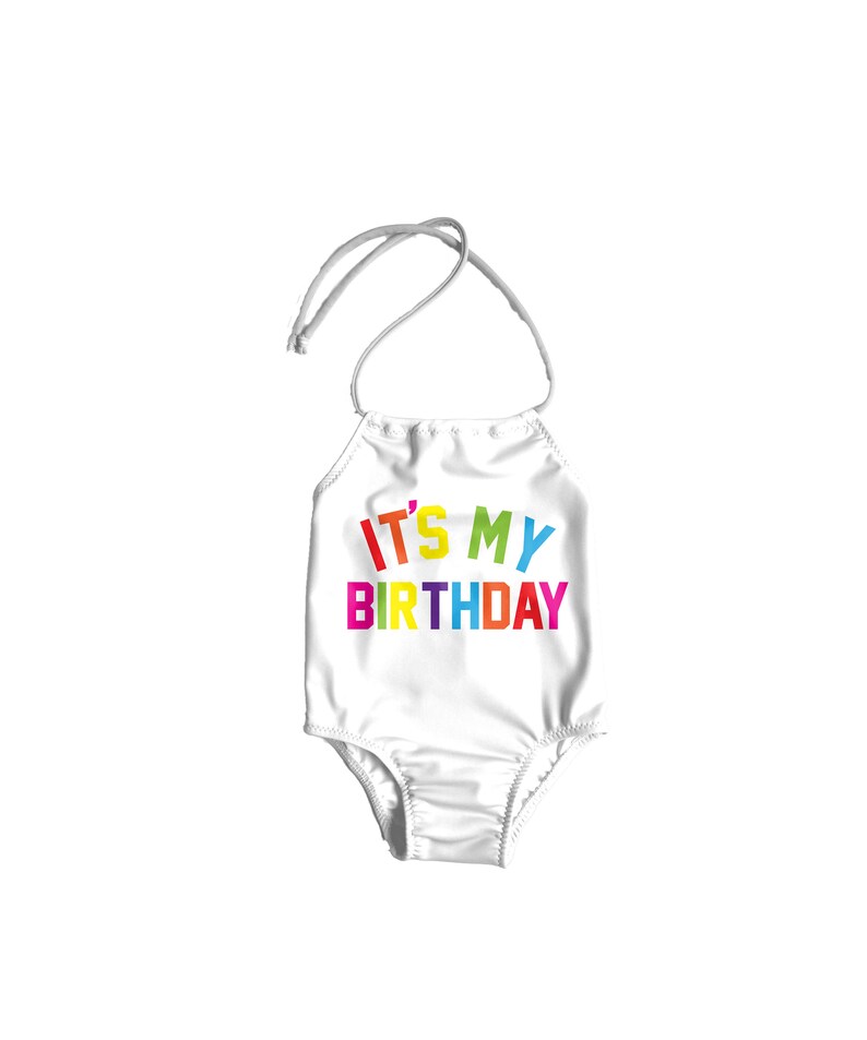 Girls Birthday Swimsuit, Birthday Girl Swimsuit, Toddler Birthday Swimsuit, Birthday Girl Bathing Suit, It's my birthday swimsuit