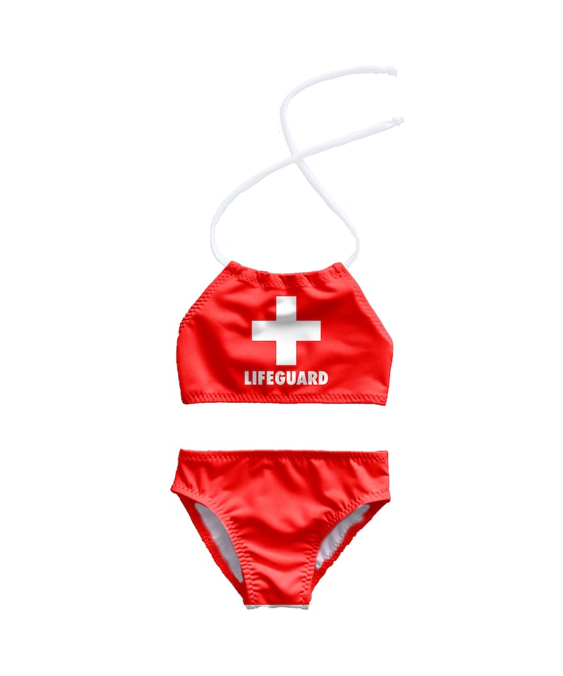 Girls One Piece Swimsuit Toddler Bathing Suit Lifeguard Etsy UK