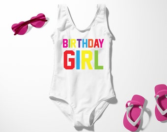 Birthday Girl Bathing Suit Birthday Girl Swimsuit Rainbow Birthday Swimsuit For Girls Toddler Birthday Swimsuit Toddler Bathing Suit