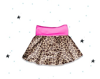 Girls Leopard Skirt - Leopard Birthday Skirt - Leopard Birthday Outfit - Leopard Birthday - Girls Skater Skirt - Kids Leopard skirt