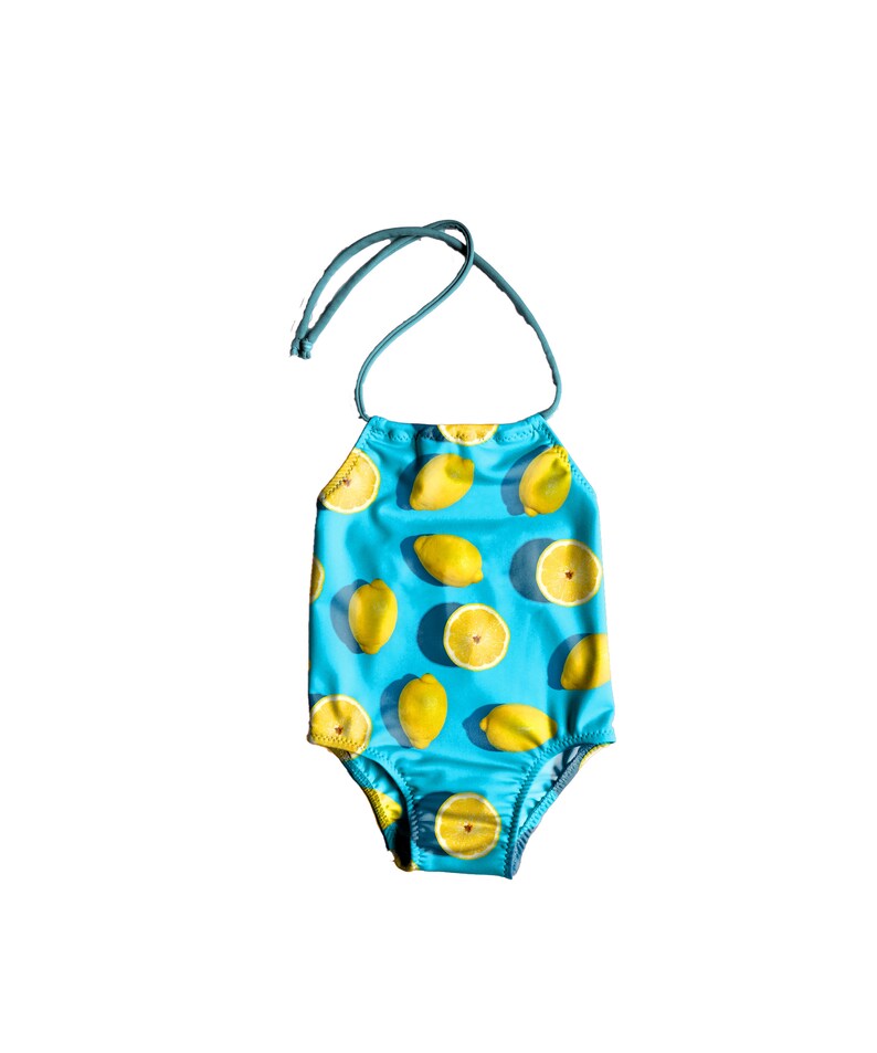 girls lemon bathing suit
