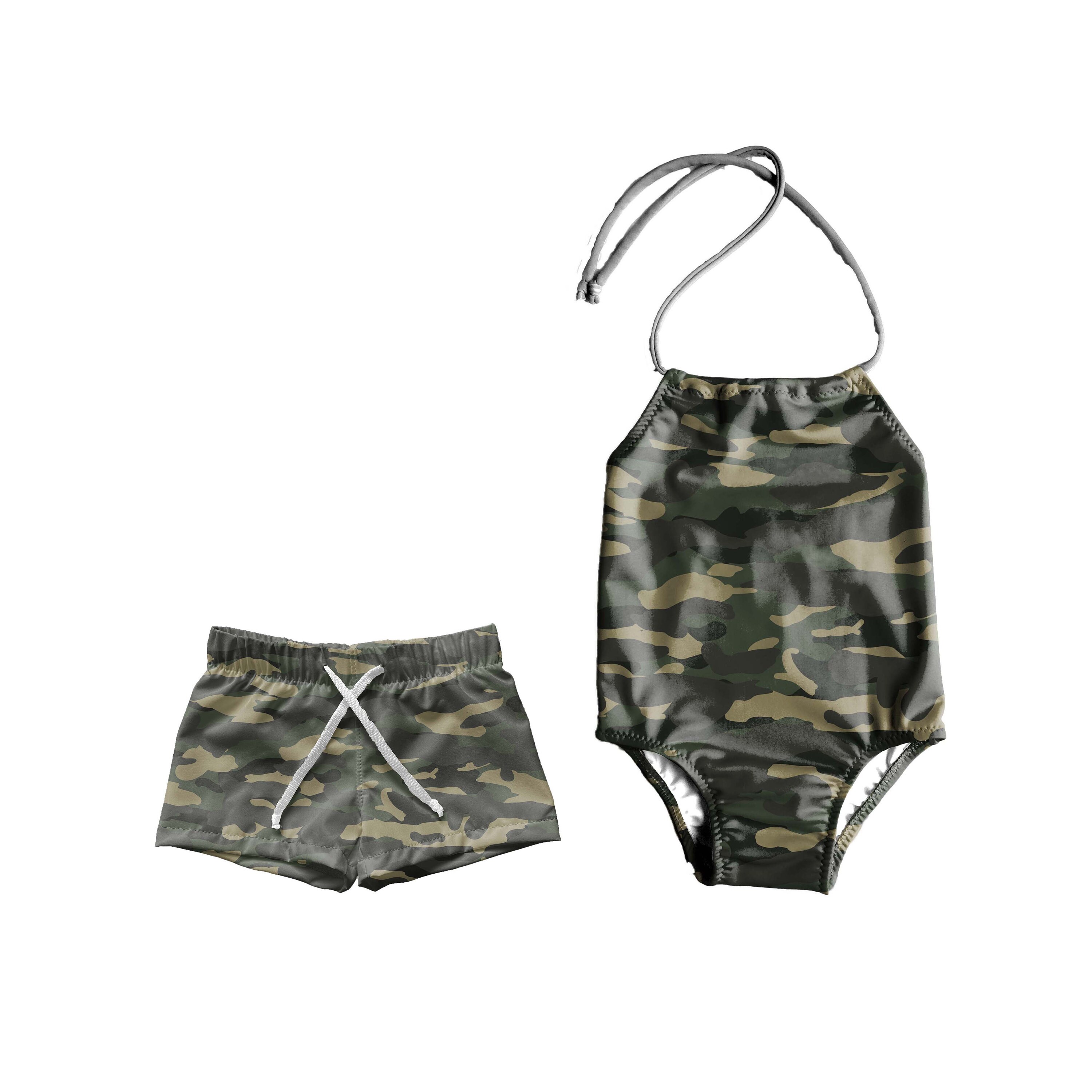camo swim shorts women