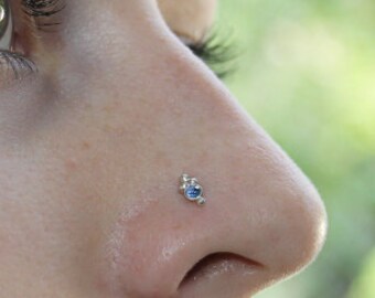 Nose Stud, Nose ring, Nose piercing jewelry, Dainty stud earring,  Silver nose ring stud, Nostril stud, Nose ring 20g