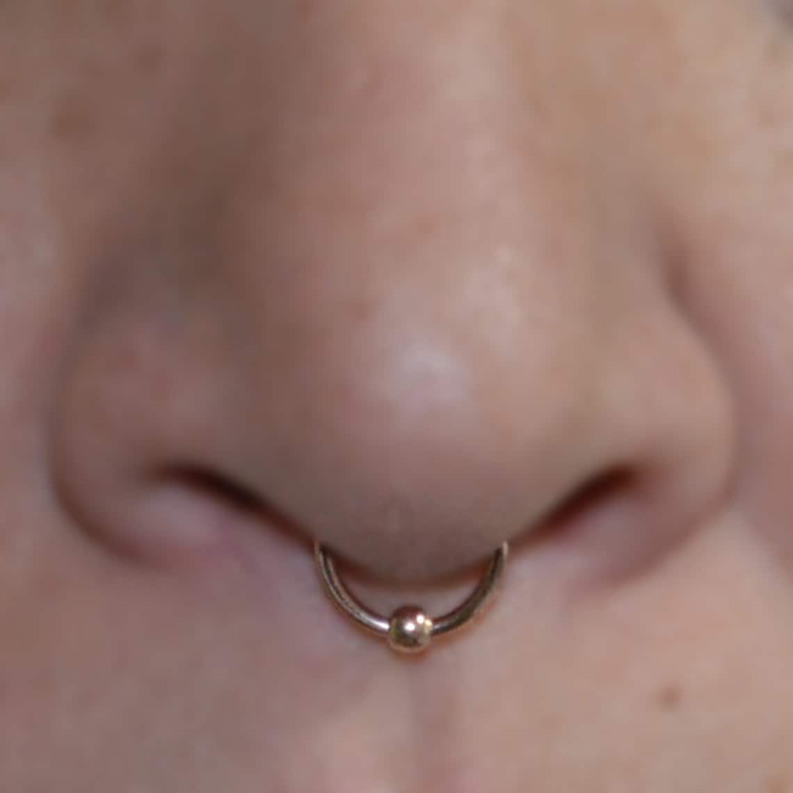 Small Gold Nose Ring Nose Hoop 20 Gauge Nose Piercing Etsy