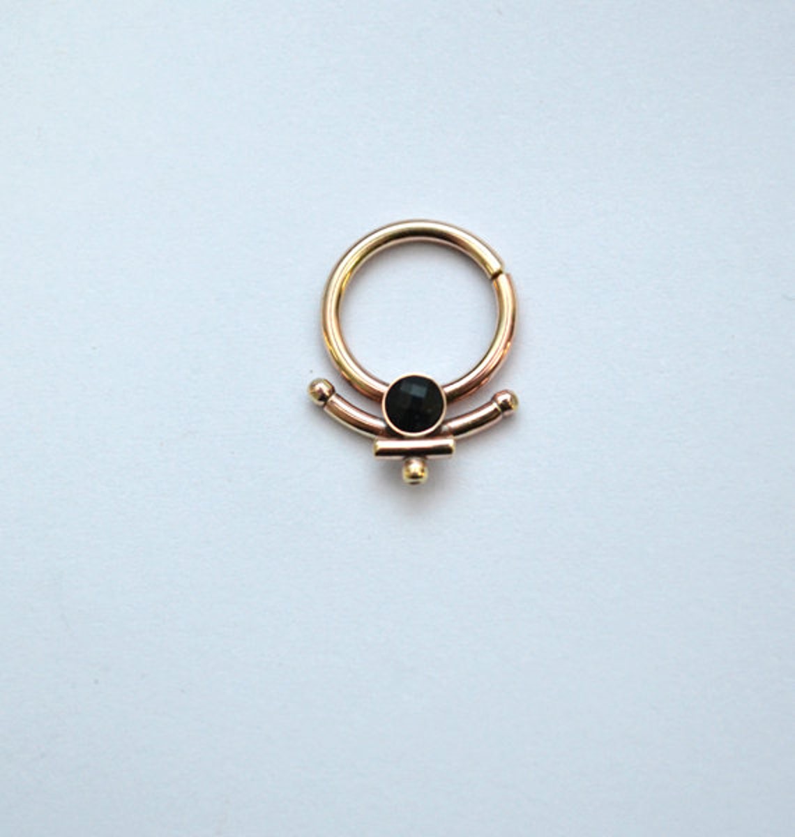 Gold Nipple Ring Nipple Jewelry 14g 3mm Onyx Nipple Piercing Etsy