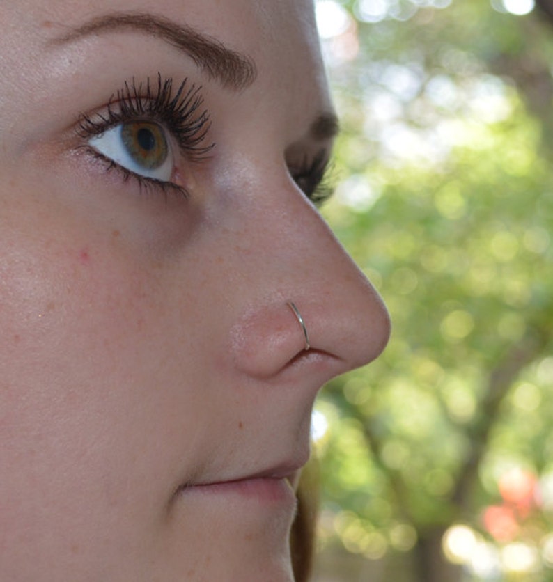 Piercing de nez bague en argent nez bijoux nez hoop argent Etsy France