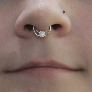 Silver Septum Ring, Daith piercing, Septum jewelry 16g, Nipple Hoop, Septum earring, Daith jewelry, Nipple piercing jewelry